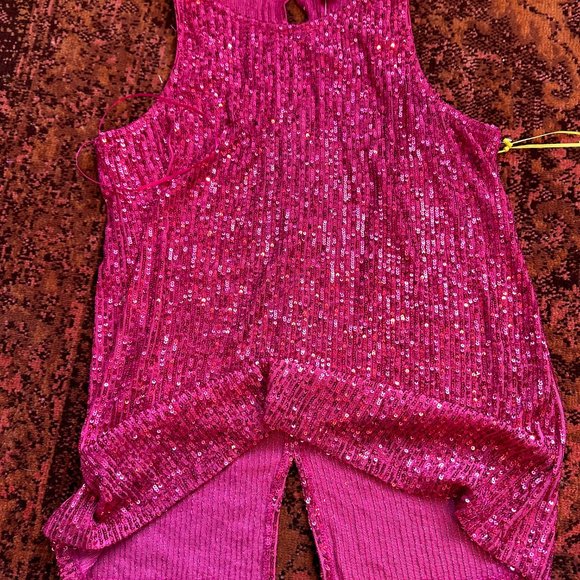 NWT Pink Sequence Tank Top (CeCe Swings brand) - Picture 2 of 5